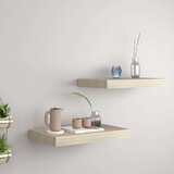 vidaXL plutajuće zidne police 2 kom boja hrasta 40 x 23 x 3,8 cm MDF Cijene