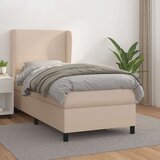  Box spring postelja z vzmetnico kapučino 100x200cm umetno usnje, (20726843) | Shoptok.si