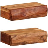 vidaXL Stenske police 2 kosa 30x17x8 cm masivni les akacija u