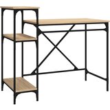 Maison Chic Pisalna miza - pisarniška miza - Računalniška miza s policami sonoma hrast 105x50x90cm inženirski les, (21785636) | Shoptok.si