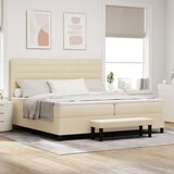  Krevet s madracem Set od 2 Bež Tkanina 200 x 200 cm Krevet | shoptok.hr
