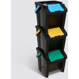 Five kanta za smeće i sortiranje set 3/1 30 l 38.2 x 37.6 x 53 cm PP, crna | shoptok.hr