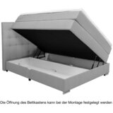 Boxxx BOXSPRING POSTELJA 120 cm x 200 cm , tekstil bež | Shoptok.si
