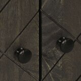 vidaXL Komoda črn 60x33x75 cm trden mangov les | Shoptok.si