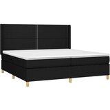  Box spring postelja z vzmetnico LED črna 200x200 cm blago, (20999225) | Shoptok.si