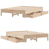 vidaXL Okvir kreveta bez madraca 140 x 200 cm od masivne borovine | shoptok.hr