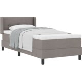 Box Postelja boxspring z vzmetnico z vzmetnico Taupe 100 x 200 cm, (5000128439) | Shoptok.si