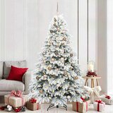 vidaXL Umestno božično drevo med 300 LED Zelena 210 cm PE in PVC | Shoptok.si