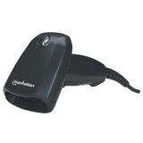 Manhattan Long Range CCD Handheld Barcode Scanner, USB, 500mm Scan Depth, Cable 1.5m, Max Ambient Light 10,000 lux (sunlight), Black, Three Year Warranty | shoptok.hr