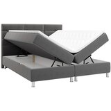 CARRYHOME postelja z vzmetnico 180 cm x 200 cm , tekstil antracit | Shoptok.si