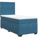 Maison Chic Box spring postelja - Vzmetna postelja z vzmetnico modra 90x190 cm žamet SL23706, (21879440) | Shoptok.si