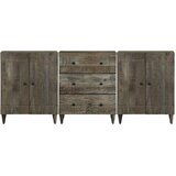  Komoda od 3 komada svijetlo siva 60x33,5x75 cm Puno drvo Mango | shoptok.hr