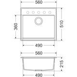 GL sudopera verona 1K crna 560x510x215 mm | ePonuda.com