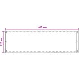  Balcony ekran Svjetlosiva 120 x 400 cm HDPE i Aluminij | shoptok.hr