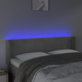  LED uzglavlje svjetlosivo 147x16x78/88 cm baršunasto | shoptok.hr