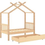 vidaXL Okvir za dječji krevet s ladicom 70x140 cm od masivne borovine | shoptok.hr