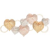 Mauro Ferretti Kovinska stenska dekoracija 91x40 cm Hearts – Cene