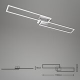 BRILO led prigušiva plafonska lampa frame 2xLED/20W/230V + daljinski upravljač | Eponuda.com