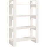 Maison Chic Knjižna omara - Knjižni regal bela 80x35x125 cm trdna borovina, (21725892) | Shoptok.si