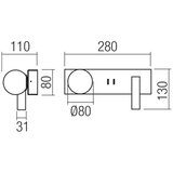  Redo 01-4660 - LED zidno svetlo NORMA LED/5W/230V + LED/3W CRI 90 USB bela | Eponuda.com