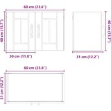  Kuhinjske stenske omare z vrati 2 pcs Star les 60 x 31 x 40 cm, (5000131041) | Shoptok.si