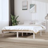 Furnova Posteljni okvir brez vzmetnice bel 120x200 cm trdna borovina, (21938320) Cene