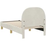  Okvir kreveta za malu djecu s naslonom Krem 70 x 140 cm Baršun | Eponuda.com
