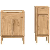  Set namještaja za kupaonicu s ladicama Zidne 2 pcs Vosak smeđa | shoptok.hr