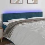  LED uzglavlje tamnoplavo 160x5x78/88 cm baršunasto | shoptok.hr
