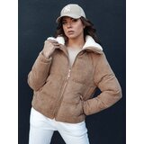 DStreet Kurtka damska zimowa TRENDYGLAM ciemnobeżowa | shoptok.hr
