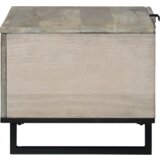 vidaXL Klubska miza Bela, Črna 80 x 50 x 40 cm Trdnina mango lesa | Shoptok.si