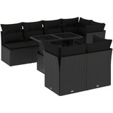  The Living Store Vrtna sedežna garnitura 8-delna z blazinami črn poli ratan - Vrtna Sedežna Garniture, (21446706) | Shoptok.si