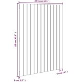  Zidno uzglavlje bijelo 82 5x3x110 cm od masivne borovine | shoptok.hr