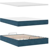  Otomanski krevet s madracima tamnoplavi 140x190 cm baršunasti | shoptok.hr