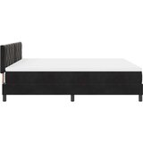 vidaXL Box Spring Postelja z Vzmetnico Črna Super King Žamet | Shoptok.si