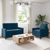  Set sofe 2 pcs Plava Baršun | shoptok.hr