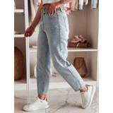 DStreet Spodnie damskie jeansowe mom fit JEANMOM niebieskie