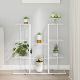 Maison Chic Stojalo za rože - Stojalo za cvetje 94,5x25x89 cm belo železo, (21789162) | Shoptok.si