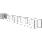  Kućica za pse s igralištem svjetlosiva 110x1221x110 cm čelična | shoptok.hr