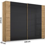 Rauch Möbel omara z drsnimi vrati, antracit, hrast artisan | Shoptok.si