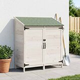 vidaXL Vrtna Šupa Bijela 106 5 x 56 x 113 5 cm Čvrsto drvo jele - Bijela 106 5 x 56 x 113 5 cm | shoptok.hr