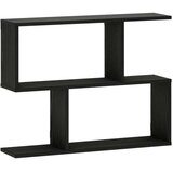  Zidna polica Crni hrast 72 x 17 x 55.5 cm prerađeno drvo - Crni hrast 2 odjeljka | shoptok.hr