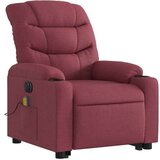 vidaXL Električni masažni naslonjač na podizanje od tkanine boja vina | shoptok.hr