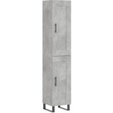 Maison Chic Visoka omara - Komoda - Predalnik betonsko siva 34,5x34x180 cm inženirski les, (21719500) | Shoptok.si