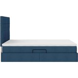  Krevet S LED lampica s uzglavljem Plava 140 x 190 cm tkanina | shoptok.hr