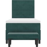  Postelja z vzmetnico z vzmetnico Temno zelena 80 x 200 cm Žamet, (5000127432) | Shoptok.si