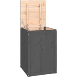  Kutija za rublje siva 44x44x66 cm od masivne borovine | shoptok.hr