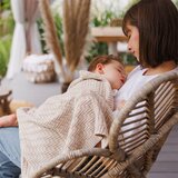 BabyOno Pletena bombažna odejica 75x100 cm, bež | Shoptok.si