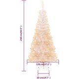  Umjetno božićno drvce s obojenim vrhovima bijelo 240 cm PVC | shoptok.hr