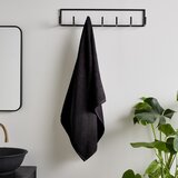 Catherine Lansfield Črna hitro sušeča frotirna bombažna brisača 50x85 cm Quick Dry – | Shoptok.si